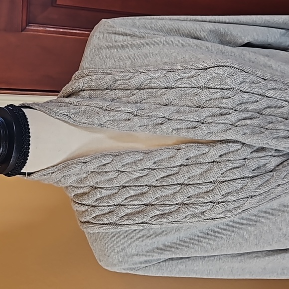 DRESSFO SWEATER CARDIGAN GRAY 6 MEDIUM NWOT - Picture 2 of 8